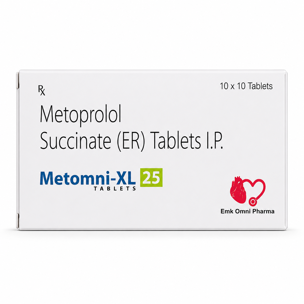 Metomni-XL-25 — Metoprolol Succinate IP 25 mg, along with approved excipients | Uses, Composition, Dosage & Storage | EMK Omni Pharma